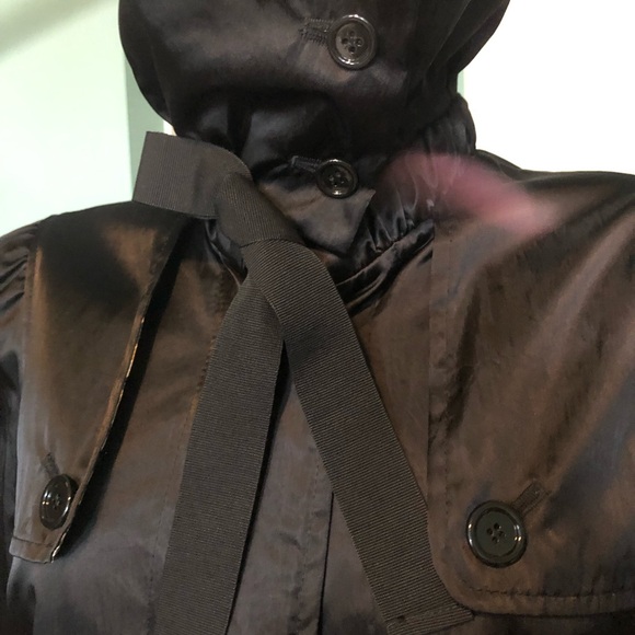 Authentic Dolce and Gabbana Short black shiny jacket with ruffle collar - Picture 7 of 13